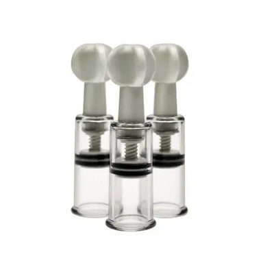 Size Matters Clear 3-piece Max Twist Clit And Nipple Sucker Set - Peaches Screams
