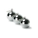 Stainless Steel Silver Weighted Chrome Balls 3x 80g - Peaches and Screams
