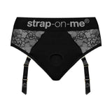 Strap on me black diva medium harness lingerie for her - peaches and screams