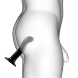 Strap on me silicone black medium curved strap on dildo - peaches and screams