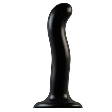 Strap On Me Silicone Black Medium Curved Strap-on Dildo - Peaches and Screams