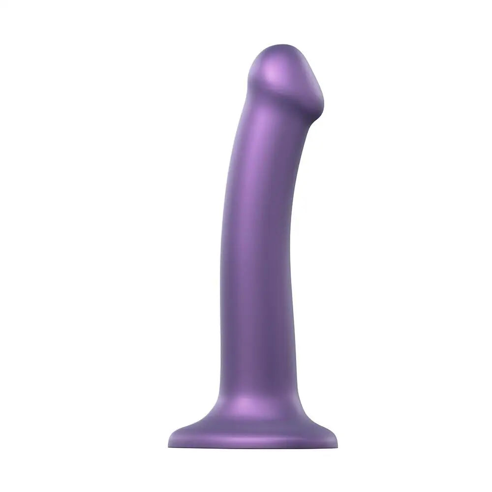 Strap On Me Silicone Purple Medium Bendable Strap - on Dildo - Peaches and Screams