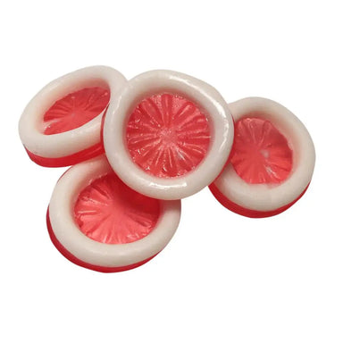 Strawberry Flavoured Edible Gummy Condoms X10 - Peaches and Screams