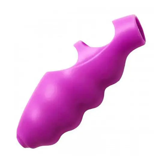 Stretchy Silicone Purple Mini Finger Vibrator For Her - Peaches and Screams