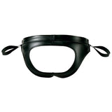 Svenjoyment black open back jock brief with handcuffs - x large - peaches and screams