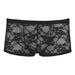 Svenjoyment Stretchy Black Wet Look Lacey Boxer Briefs - Small - Peaches and Screams