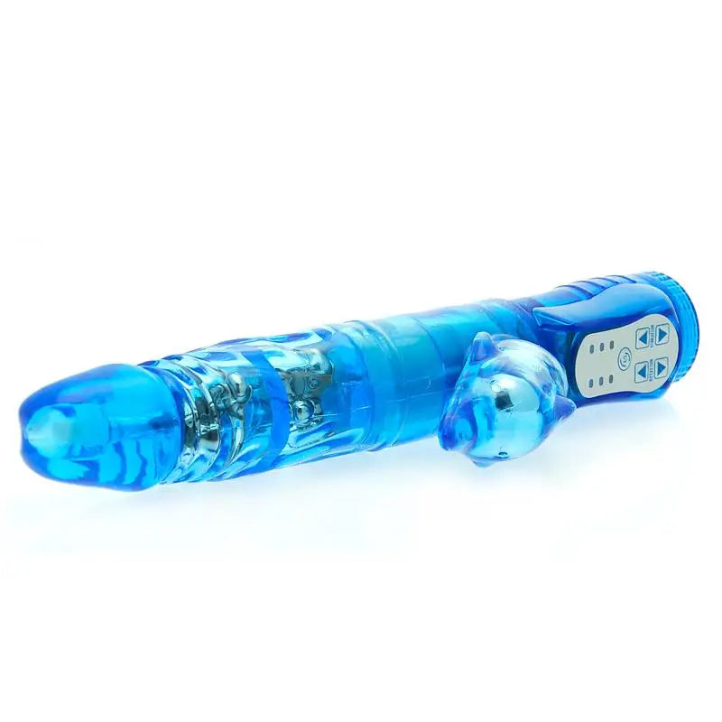 Toy Joy Blue G - spot Vibrator With Clit Stim And Rotating Beads - Peaches and Screams
