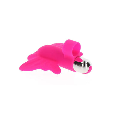 Toyjoy Silicone Pink Butterfly Rechargeable Mini Finger Vibrator - Peaches and Screams