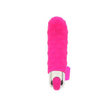 Toyjoy silicone pink rechargeable mini finger vibrator - peaches and screams