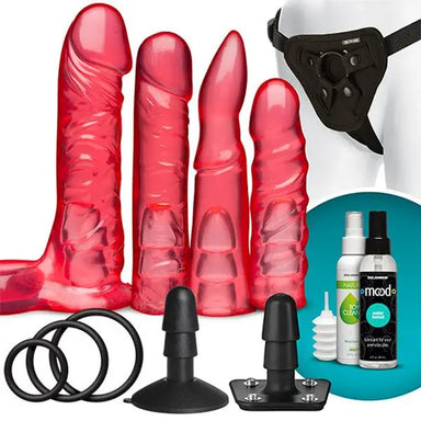 Vaculock Crystal Jellies Harness Sex Toy Set - Peaches and Screams