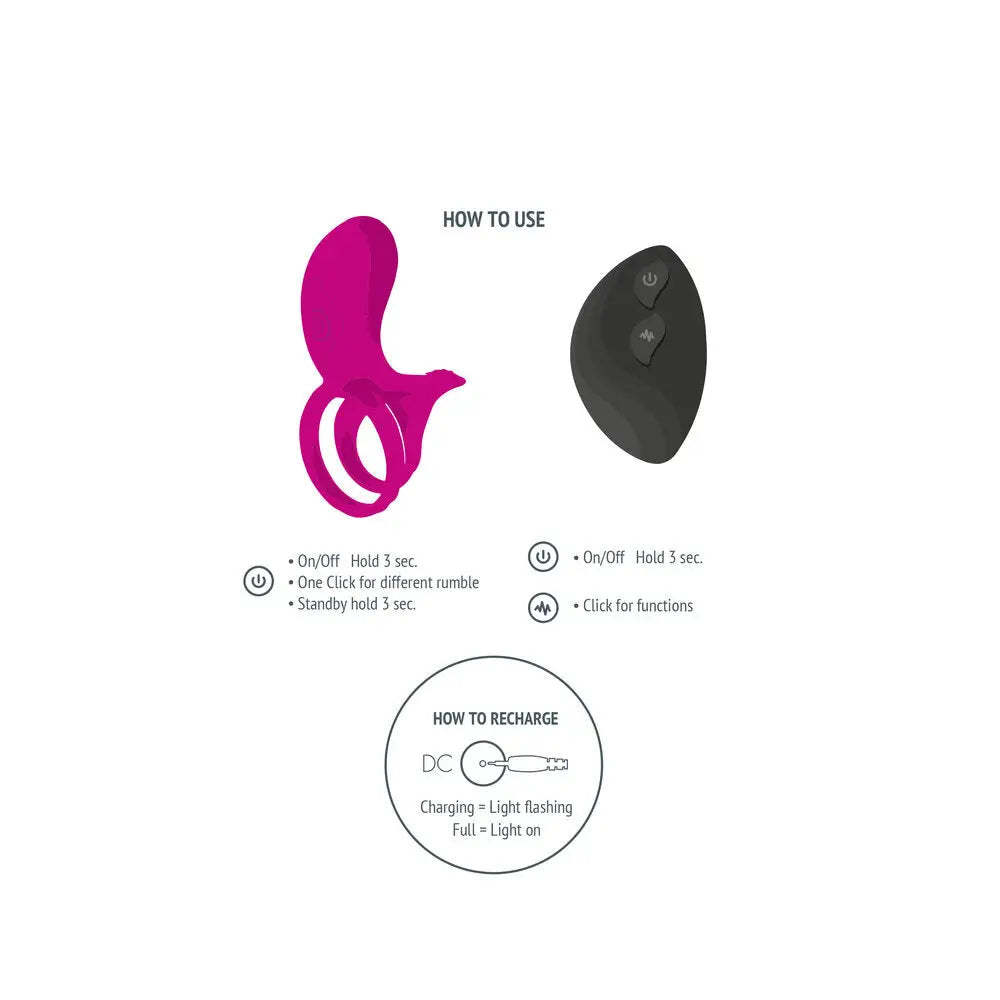 Xocoon Silicone Purple Rechargeable Double Cock Ring - Peaches and Screams