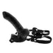 You2toys Black Strap - on Penis Dildo With Adjustable Stretch Bands - Peaches and Screams