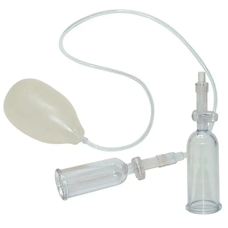 You2toys Crystal Clear Multi Nipple Sucker With Hand Pump - Peaches and Screams